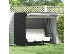 Vidaxl Cobertura Para Baloiço De Exterior Preto 175 X 125 X 180 Cm