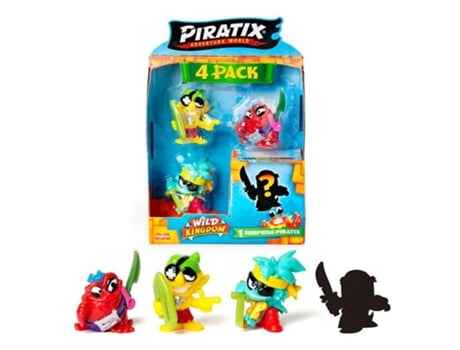 Piratix Wild Kingdom Pack De 4 Figuras 1 Sorpresa Color Change Ppx4b412in00 5 Mag Ppx4b412in00 5 Mag Magic Boxp25