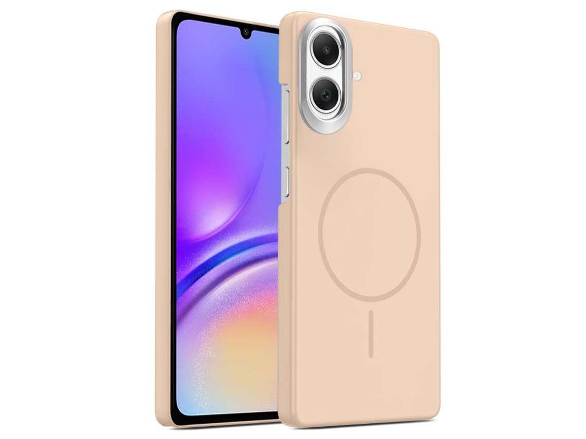 Capa Para Samsung Galaxy A05 Fina Circular Magsafe À Prova De Choque Dourada Em Policarbonato Ouro Deserto