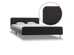 Vidaxl Estrutura De Cama 160x200 Cm Serapilheira Cinzento-escuro