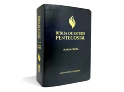 Livro Biblia De Estudo Pentecostal Media Luxo Harpa Crista Preta de Editora Cpad (Português do Brasil)