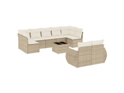 Garden Sofa Set, Garden Sofa Sets Vidaxl Bege Rattan / Vime (n/a)