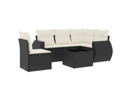 Garden Sofa Set, Garden Sofa Sets Vidaxl Preto Rattan / Vime (n/a)
