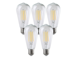 Lâmpada Led St64 Retro Filamento Edison Lâmpada E27 8w 2700k Luz Branca Quente SUNNY SPACES
