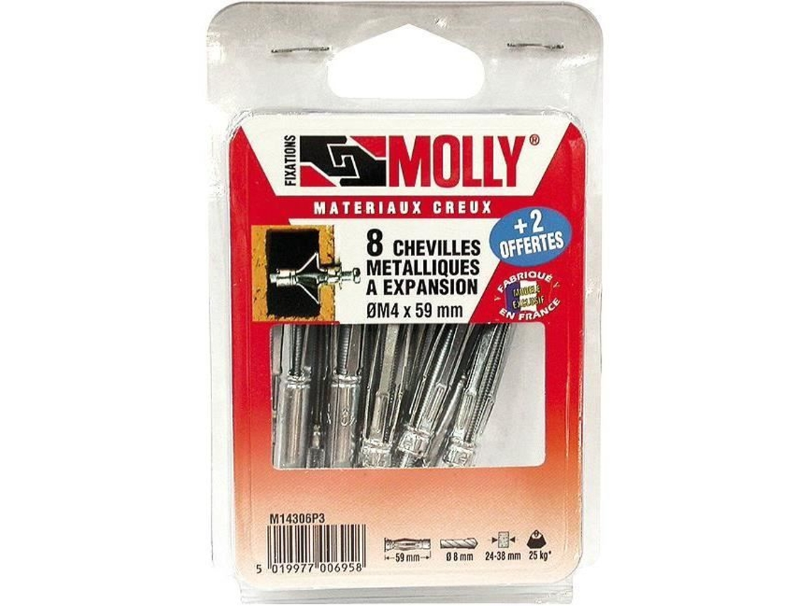 Conjunto De 16 Cavilhas 4x33 Mm Parafusos Molly