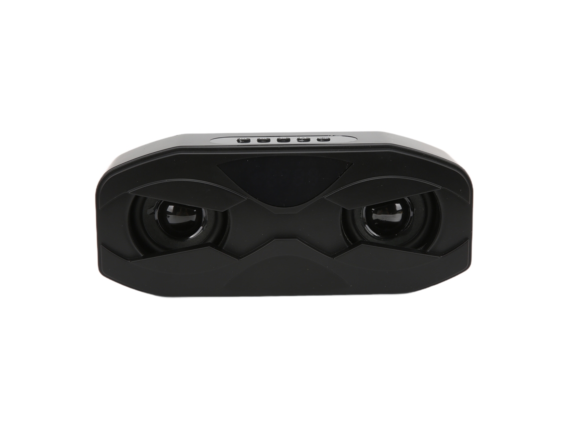 Altavoz Subwoofer Portátil Inalámbrico Bluetooth Com Design De Robô E Microfone Integrado, Luz Led Transparente, Ajustável E Durável (preto)