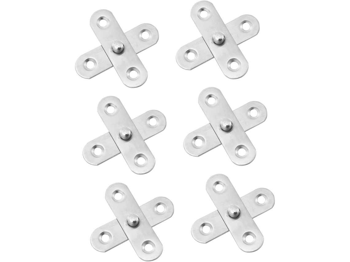 Conjunto De 6 Dobradiças Pivotantes Em Aço Inoxidável Com Rotação