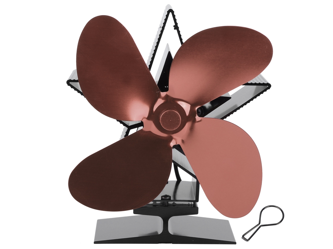 Ventilador Madeira 4 Lâminas Bronze Estufa