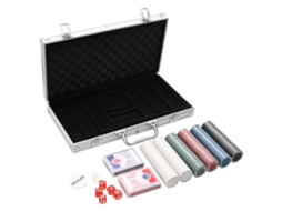 Vidaxl Conjunto De Fichas De Póquer 300 Pcs 4 G