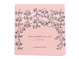 Álbum de fotos autocolante DIY scrapbook com páginas graváveis e resistentes rosa sparrow | S/MARCA