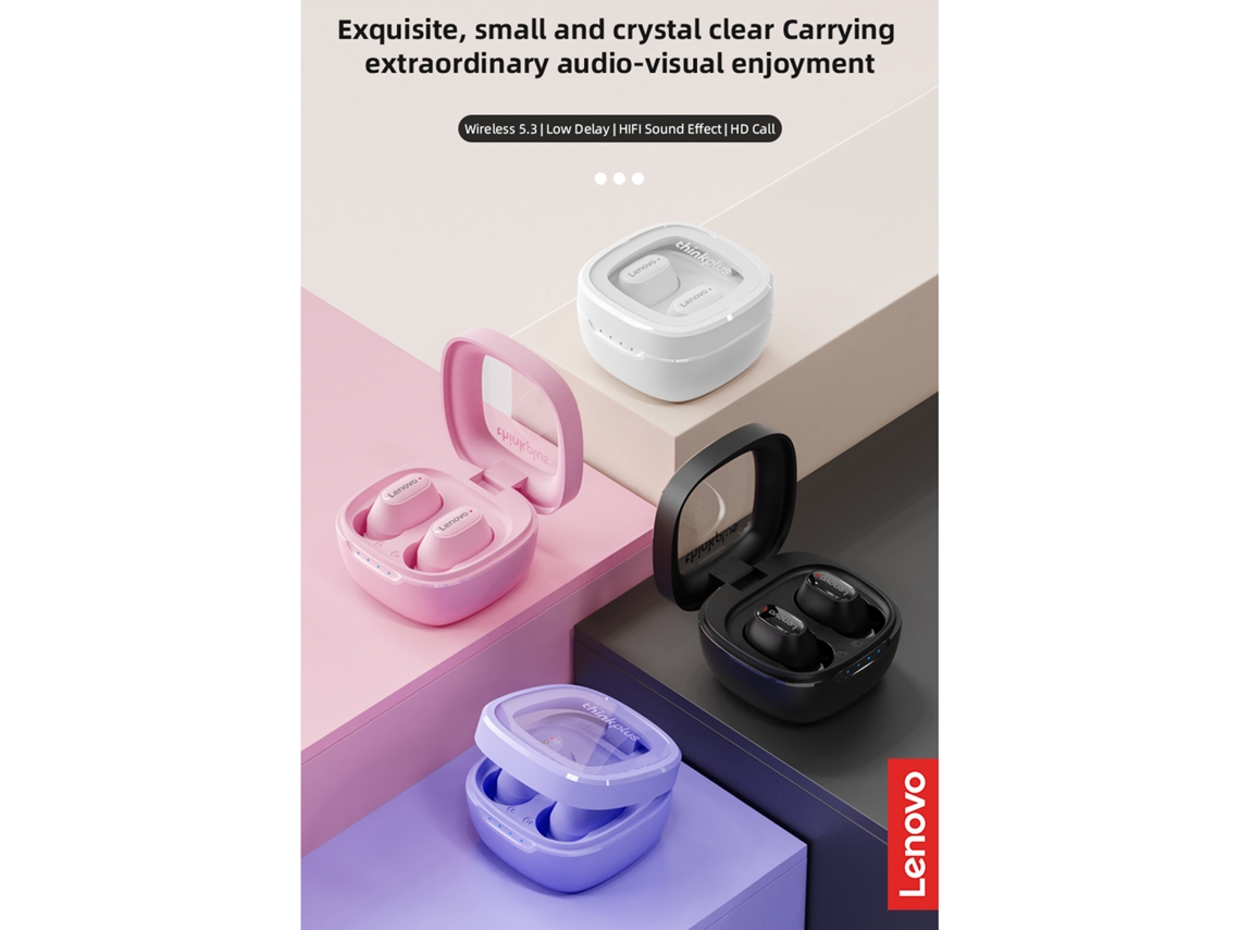 Fones De Ouvido Lenovo Xt62 Bt5.3 Sem Fio True Wireless Latência Baixa Controle Táctil Com Microfone