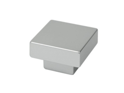 Puxador para Móveis em ABS com 30x30 mm de diâmetro e pintura Cromada Fosca, pacote de 36 peças HARDWAREXCHANGE