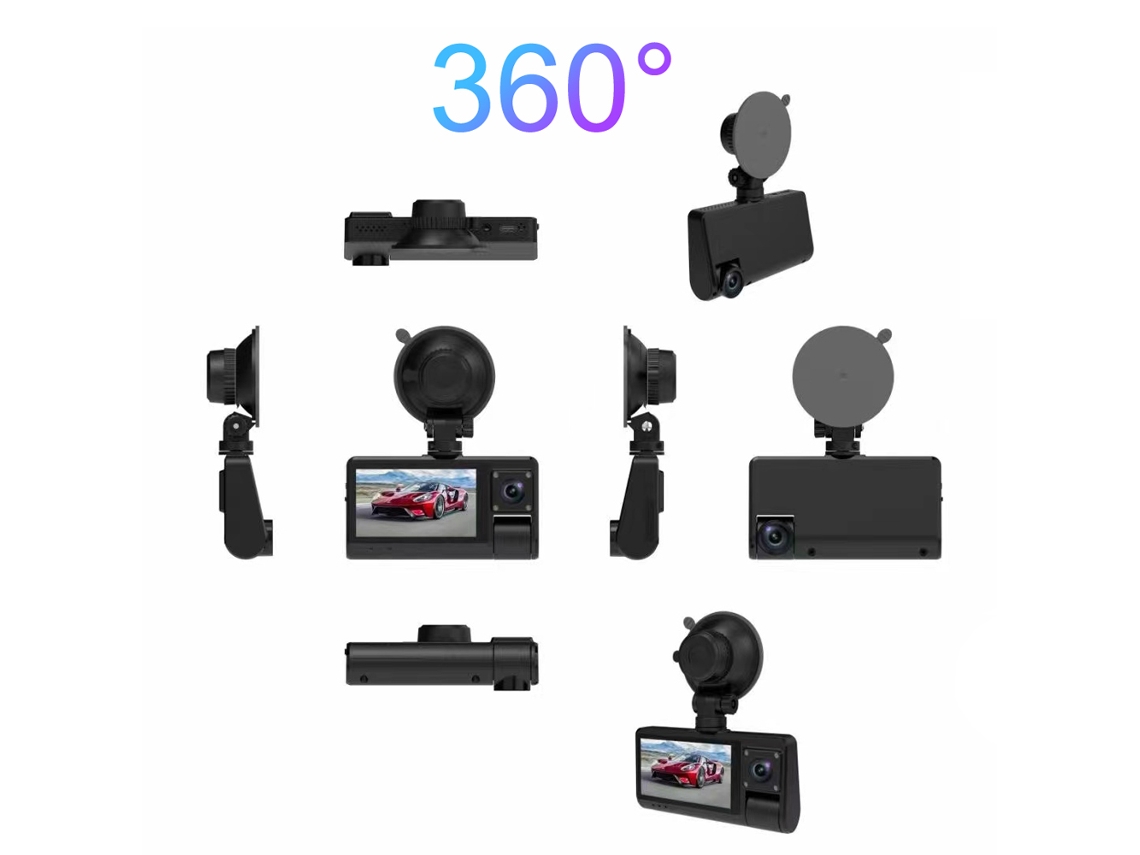 3 Cameras Touch Screen Wifi Dash Cam Car Safety Driving Recorder