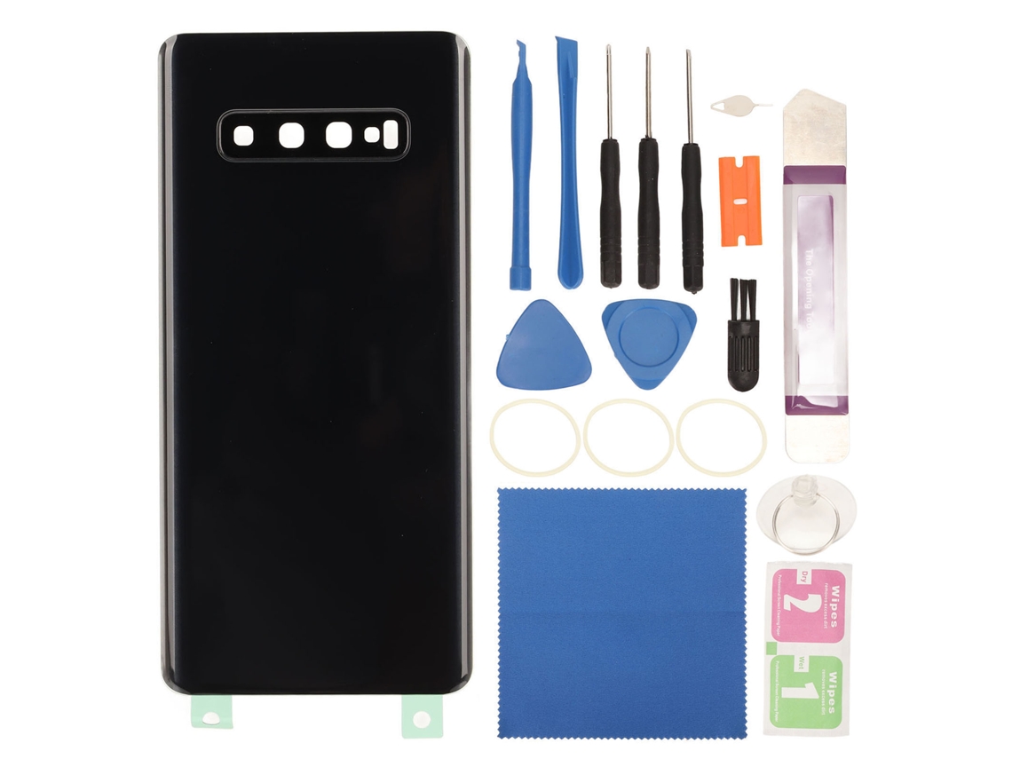 Aetheria tampa Traseira de Bateria de Vidro para Galaxy S10+plus G975 com Lente de Câmera e Adesivo Pré instalado