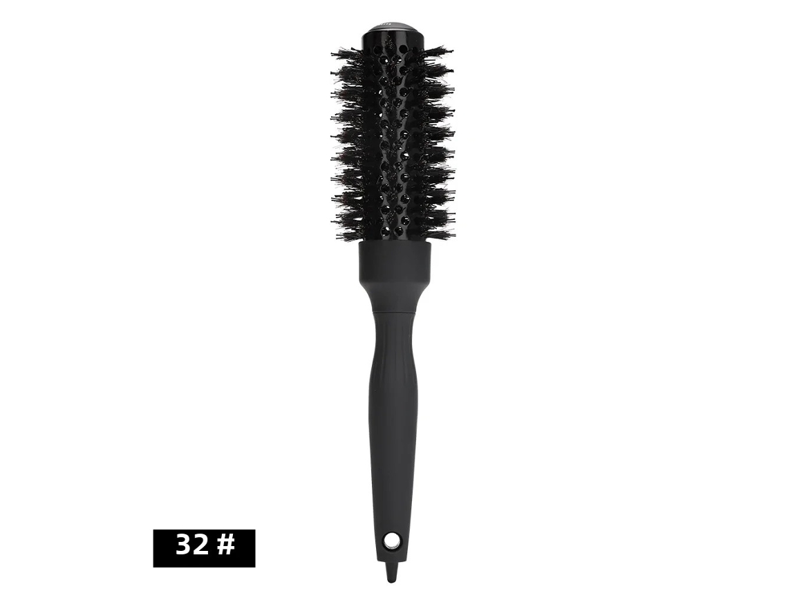 Conjunto de 4 Pentes Redondos Especiais para Cabeleireiro com Cerdas de Javali para Secar e Ondular o Cabelo. MDUG (32 Mm)