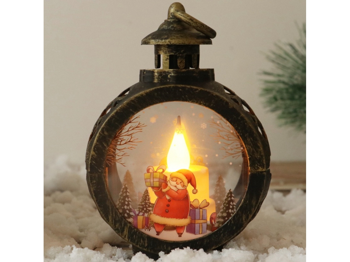 Luz de Vela Led Retrô de Vidro e Plástico Decorativa Natal Ornamento Casa Presente | S/MARCA