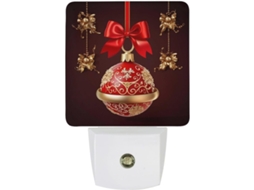 Luminária De Parede Com Plugue, Bola De Natal, Sino, Luz Noturna, Sensor Crepuscular, Luz Led Branca Quente, Lâmpada
