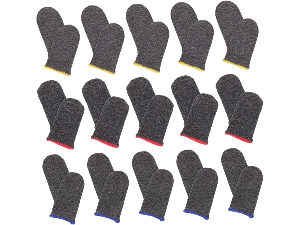 Protetores De Dedo Lurrose Silver Fiber Para Jogos, À Prova De Suor E Antiderrapantes, Pacote Com 30 Unidades, Conforto