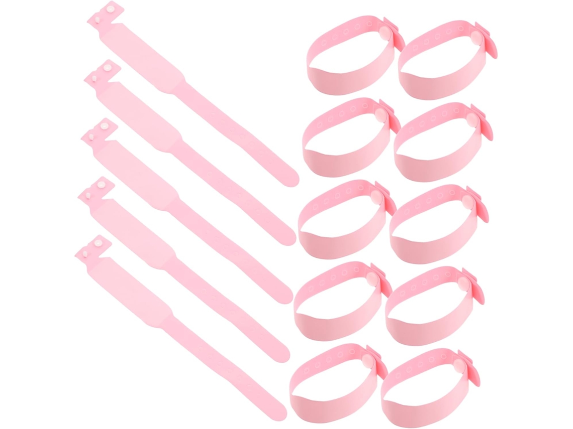 Pulseiras descartáveis de PVC à prova d'água Secfou para recém-nascidos, pacote com 100 unidades, pulseira médica para uso hospitalar.