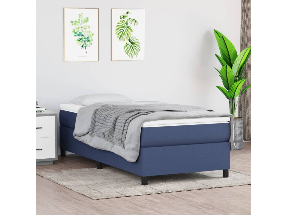 Vidaxl Estrutura De Cama Com Molas 80x200 Cm Azul