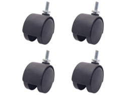 Roda giratória dupla 40mm com rosca 6mm S/MARCA