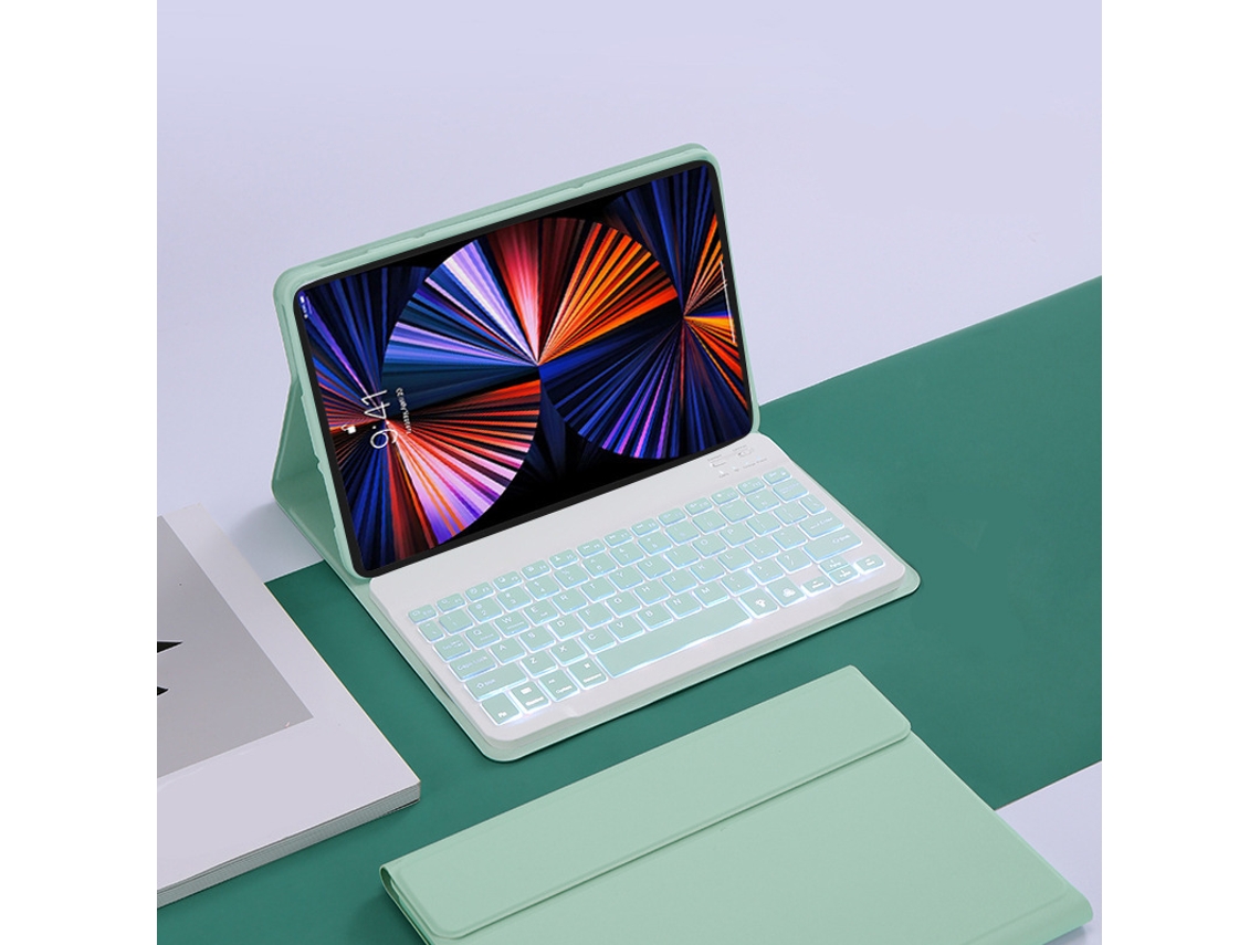 Capa Teclado Para Lenovo Tab M11 (2024) Polegadas, Com Teclado Backlight Bluetooth (verde Claro) Cuich