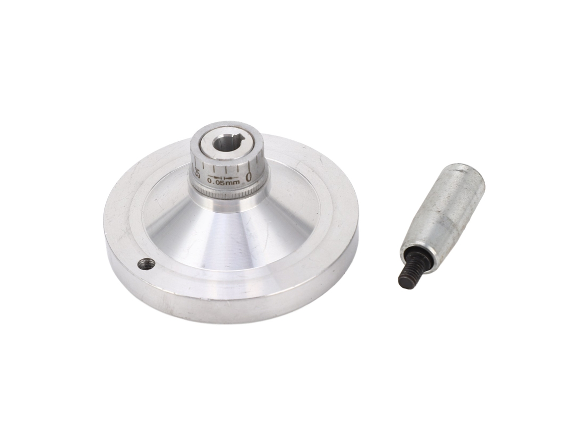 Manivela De Roda Mecânica De Alumínio De 80mm Com Escala 0‑1mm E Alça Para 210 8x16 220x400 220x600 220x750