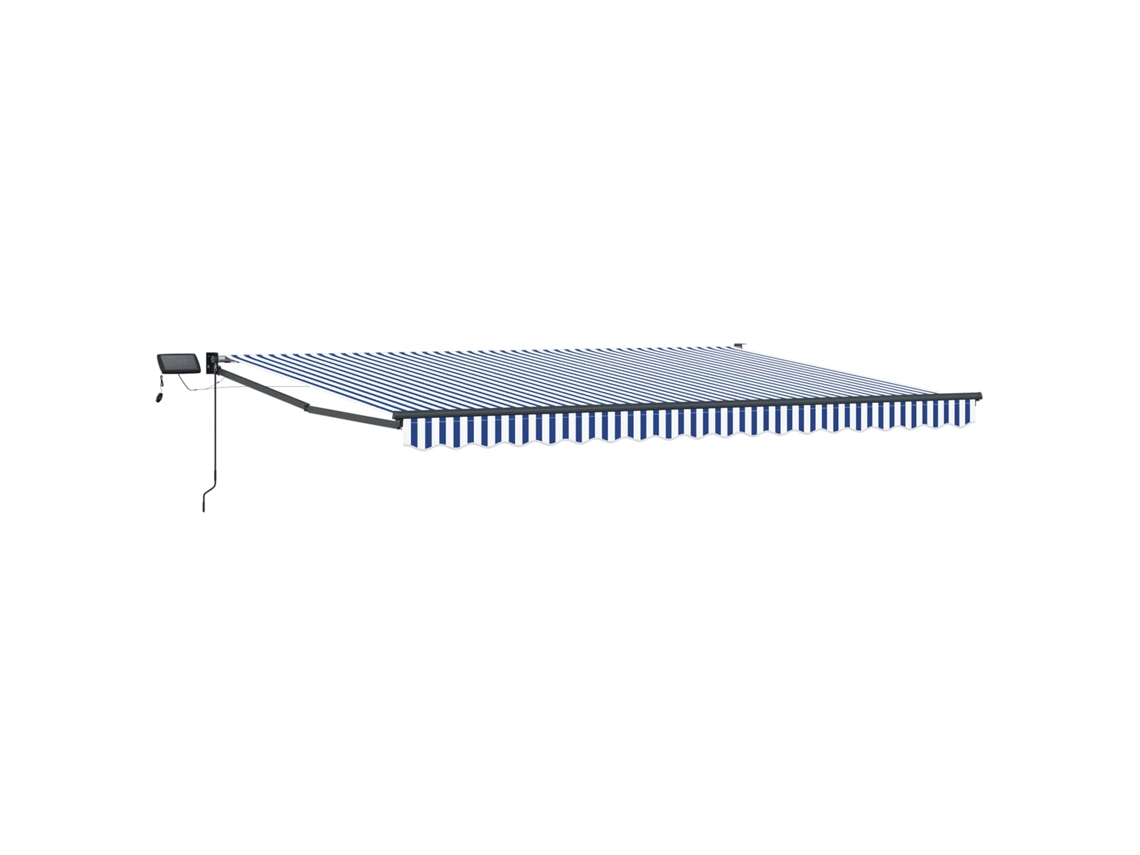 Conjunto 1 Sombra De Sol Externa Vidaxl Azul Poliéster (4 × 3 M)