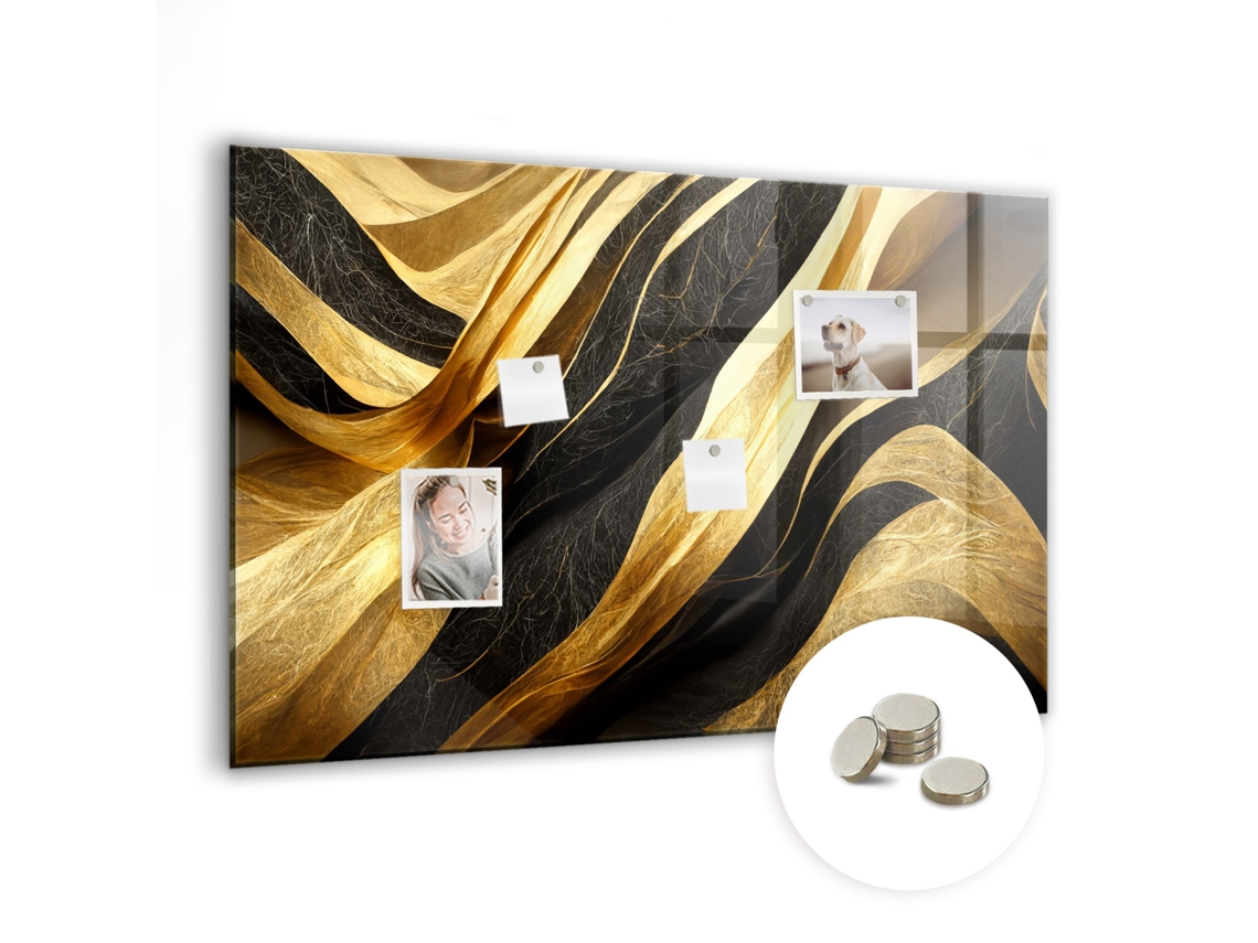 Quadro De Vidro Magnético Abstração Elegante Para O Quarto Das Crianças Espelharte (90x60 Cm)