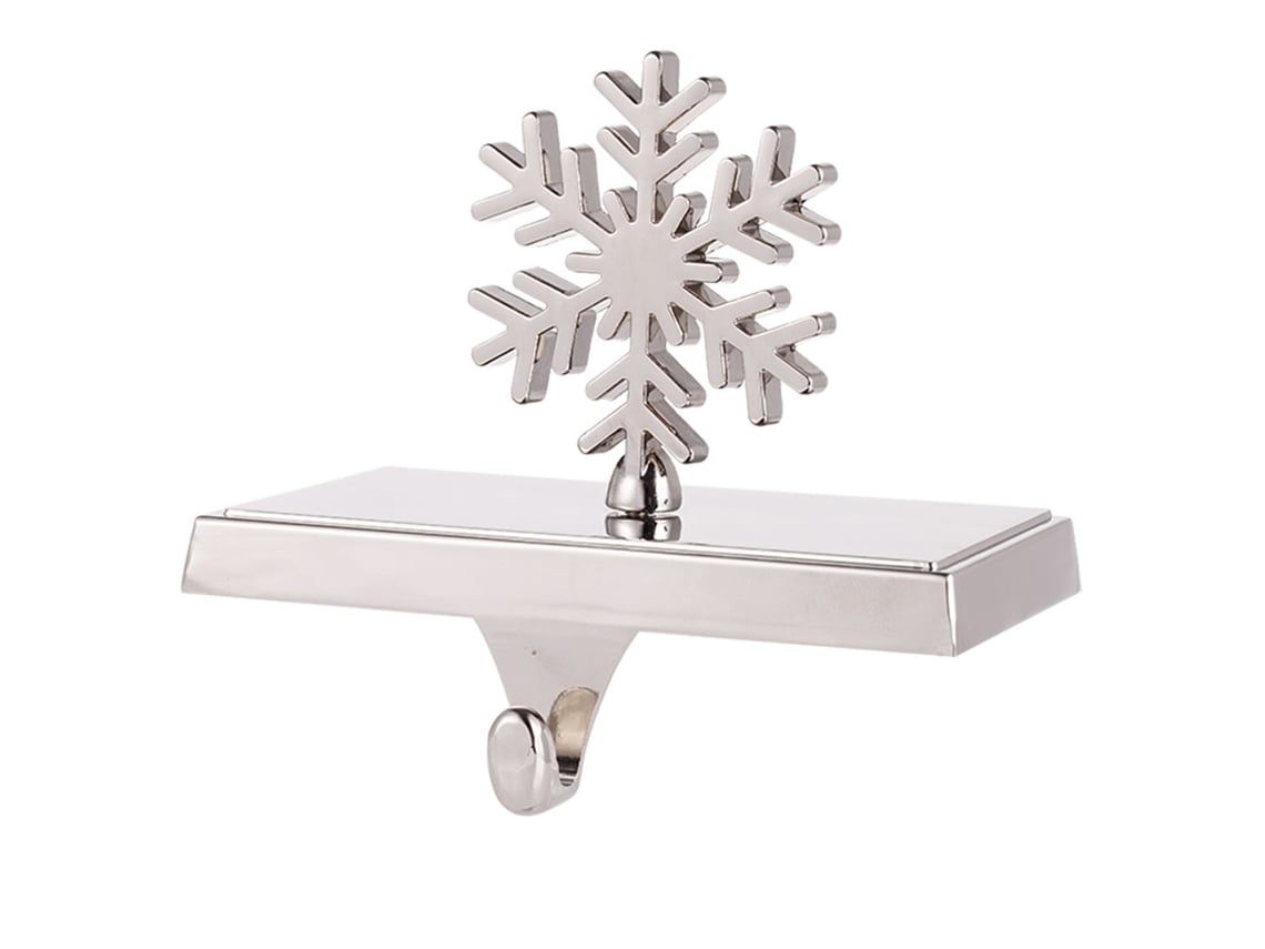 Ganchos de Metal Prateado para Meias de Natal, Decoração de Árvore Lareira, Ergonômico, Uso Diário STELASPLEN