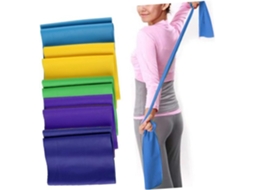 Faixa Elástica De Resistência Para Yoga 1, 5m Alongamentos E Exercícios Em Casa Cor Aleatória