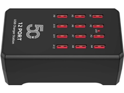 Estação De Carregamento Multi-usb 50 W Com 12 Portas, Régua Energia
