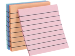 6 Cadernetas De Notas Autocolantes Transparentes Linhas, Papel Adesivo Prático Para Marcar Pontos Clés
