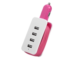 Carregador de Viagem EOOCOO com 4 Portas Usb e Cabo Extensor