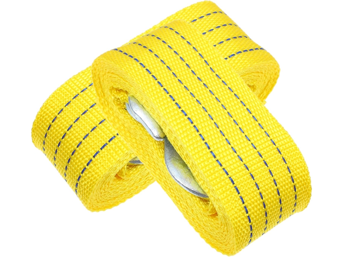 Conjunto De 2 Cordas De Reboque De Nylon 3m Com Ganchos,