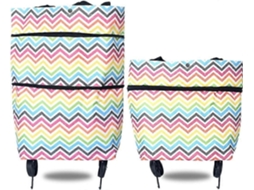 Sacola de Compras com Rodinhas, Sacola de Compras Dobrável, Sacolas de Compras Reutilizáveis ​​2 em 1, Resistente. GOKOCO