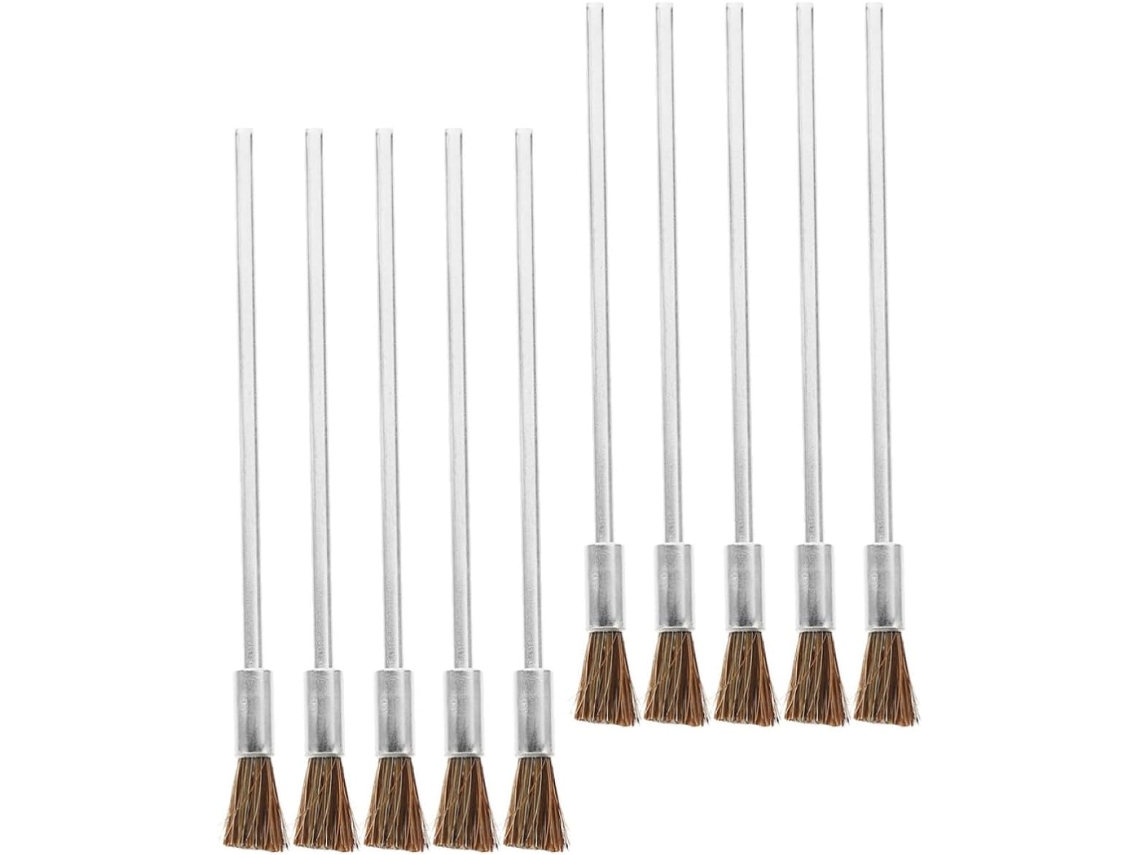 Conjunto De Escovas Arame Osaladi, Com Cabo De Aço Inoxidável E Cobre, Para Furadeira, 10 Peças, Adequado Para Limpeza E