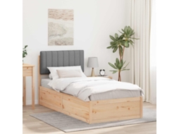 Vidaxl Estrutura De Cama Com Cabeceira Estofada Cinzento-claro