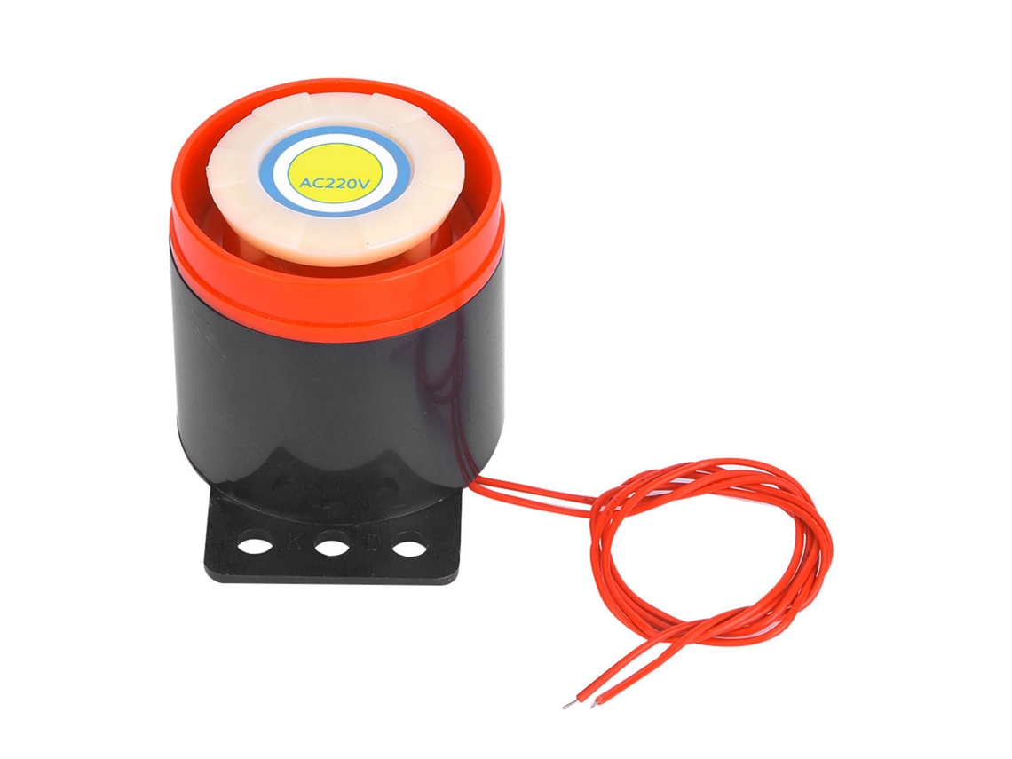 Buzzer Activo 220v 110db com Cabo para Eletrônica Diy Alarme Beeper