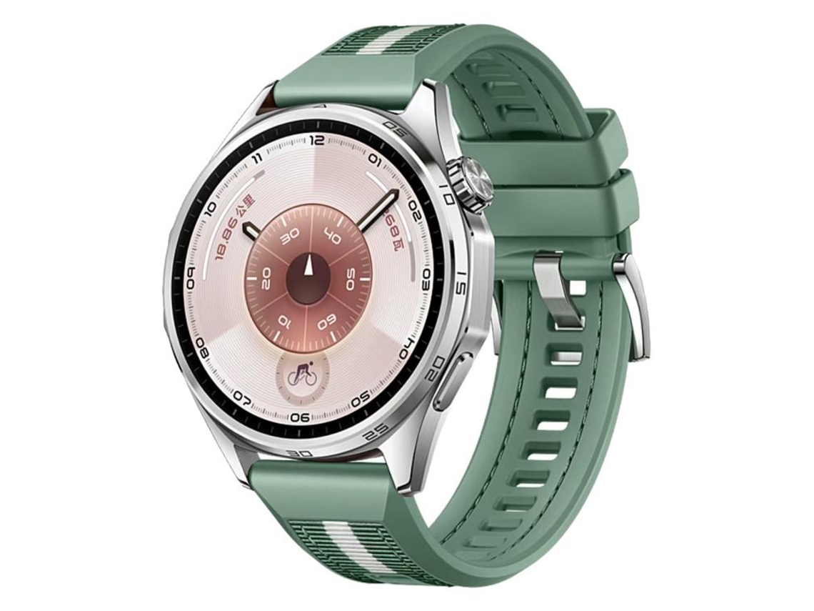Bracelete para Huawei Watch Gt 6 / 5 / 4 / 3 Silicone e Nylon Trançado Verde Oficial XIAOMOYU (46mm)