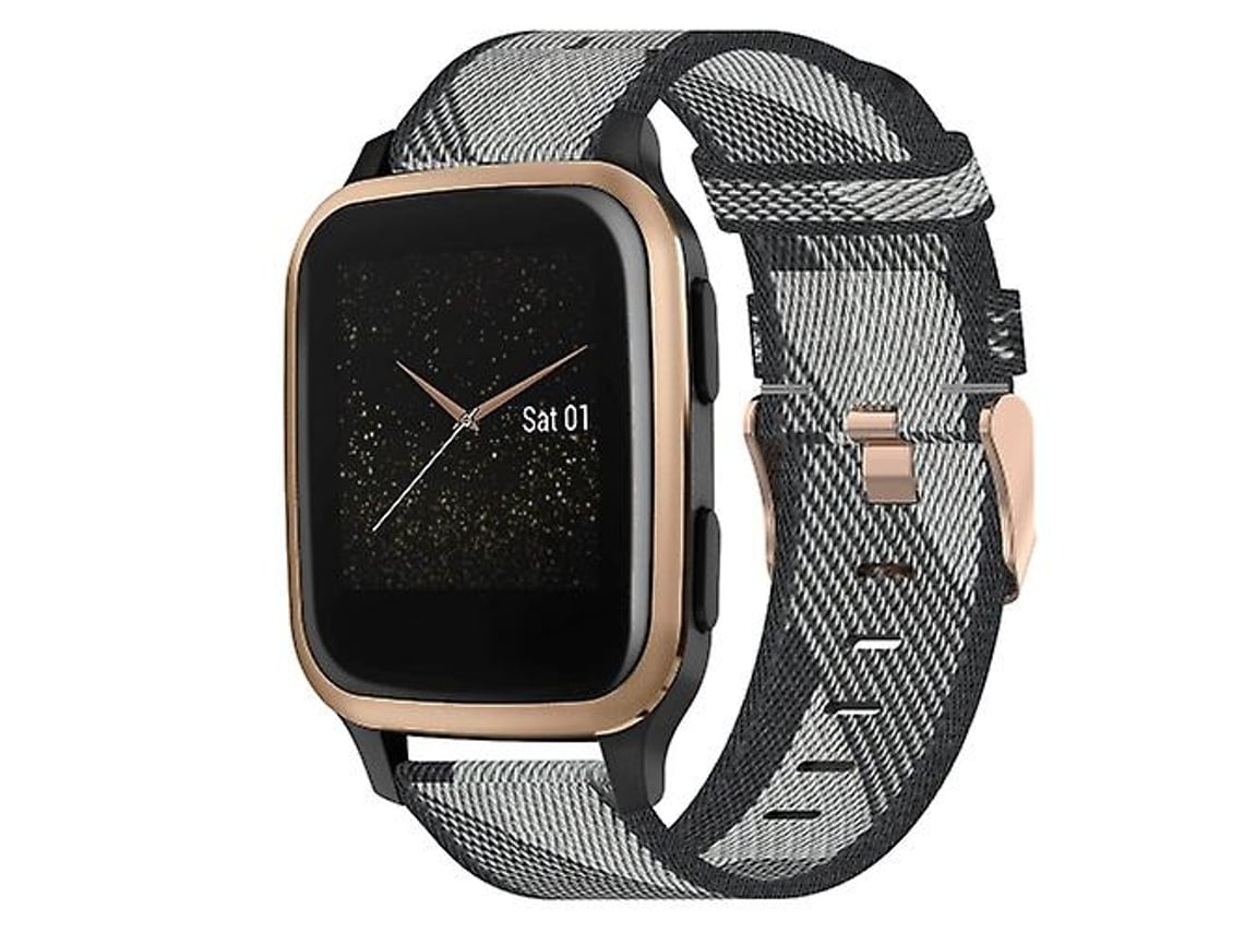 Pulseira De Relógio Garmin Venu Sq 20 Mm, Nylon Trançado, Chenille Cinza