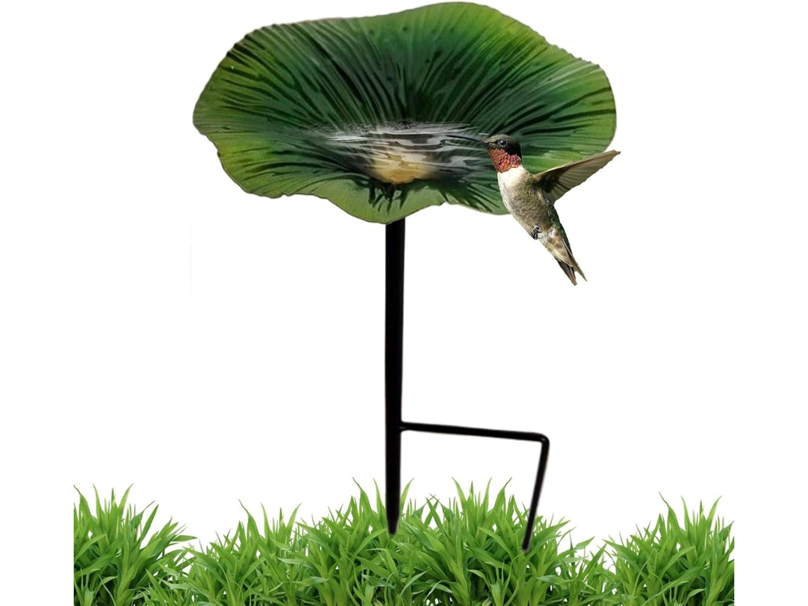 Bebedouro para Pássaros em Formato de Flor, com Vaso Decorativo para Jardim e Área de Banho Externa para Pássaros CHABERLU