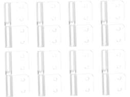 Conjunto De 10 Dobradiças Acrílico Para Portas Armários, Fáceis