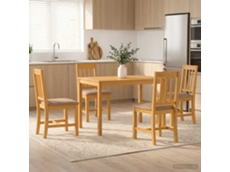 Vidaxl Conjunto De Sala De Jantar 5 Unid. Cinzento