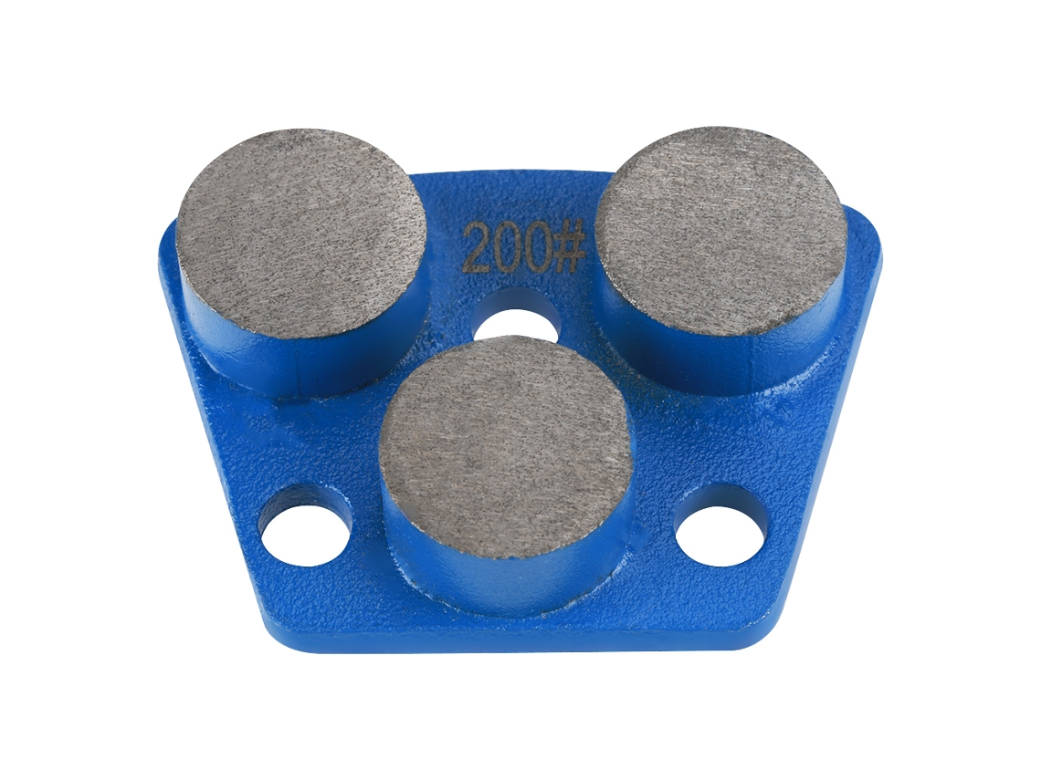 Disco De Esmeril De Diamante Trapezoidal Para Mezcladora Arena 200 (3 Agujeros 3 Dientes Redondos)