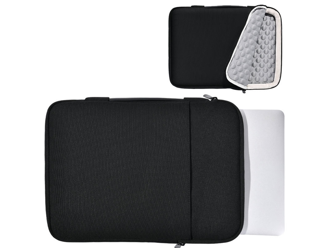 Bolsa Para Laptop Preta Escura Fzb005b Com Veludo E à Prova De Choque 14 Polegadas Tamanho 15 15,4 Polegadas Yunzii