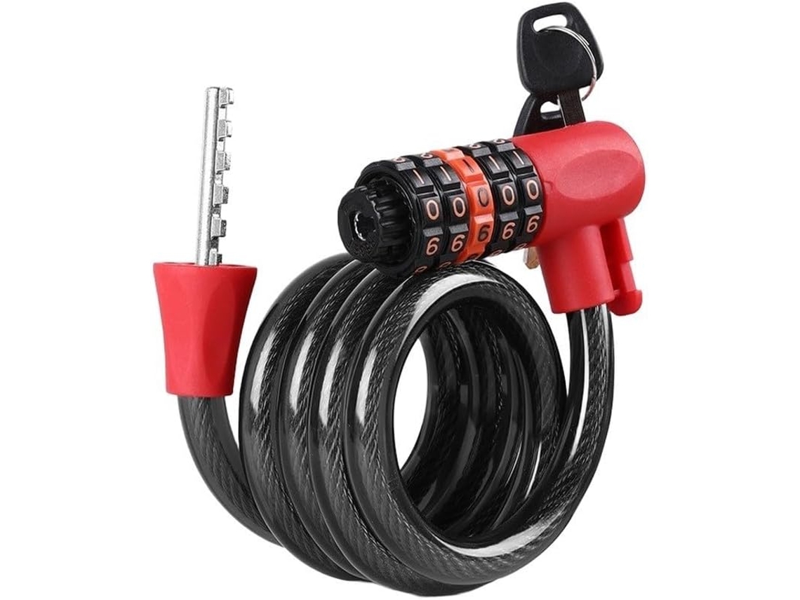 Cadeado De Bicicleta Com Sistema De Dupla Trava, 120 Cm (47,24 Polegadas), Aço