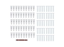 Buchas de perfuração automática para drywall Zinco (conjunto de 50 unidades, material metálico Oco durável)