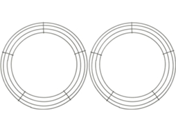 Anéis redondos de ferro de 30 cm para projetos DIY, moldura dupla de metal para decoração de parede.