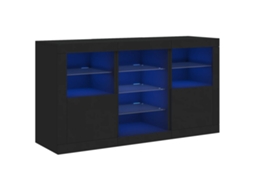 Aparador com luzes LED 123x37x67 cm Marrom MAISON EXCLUSIVE